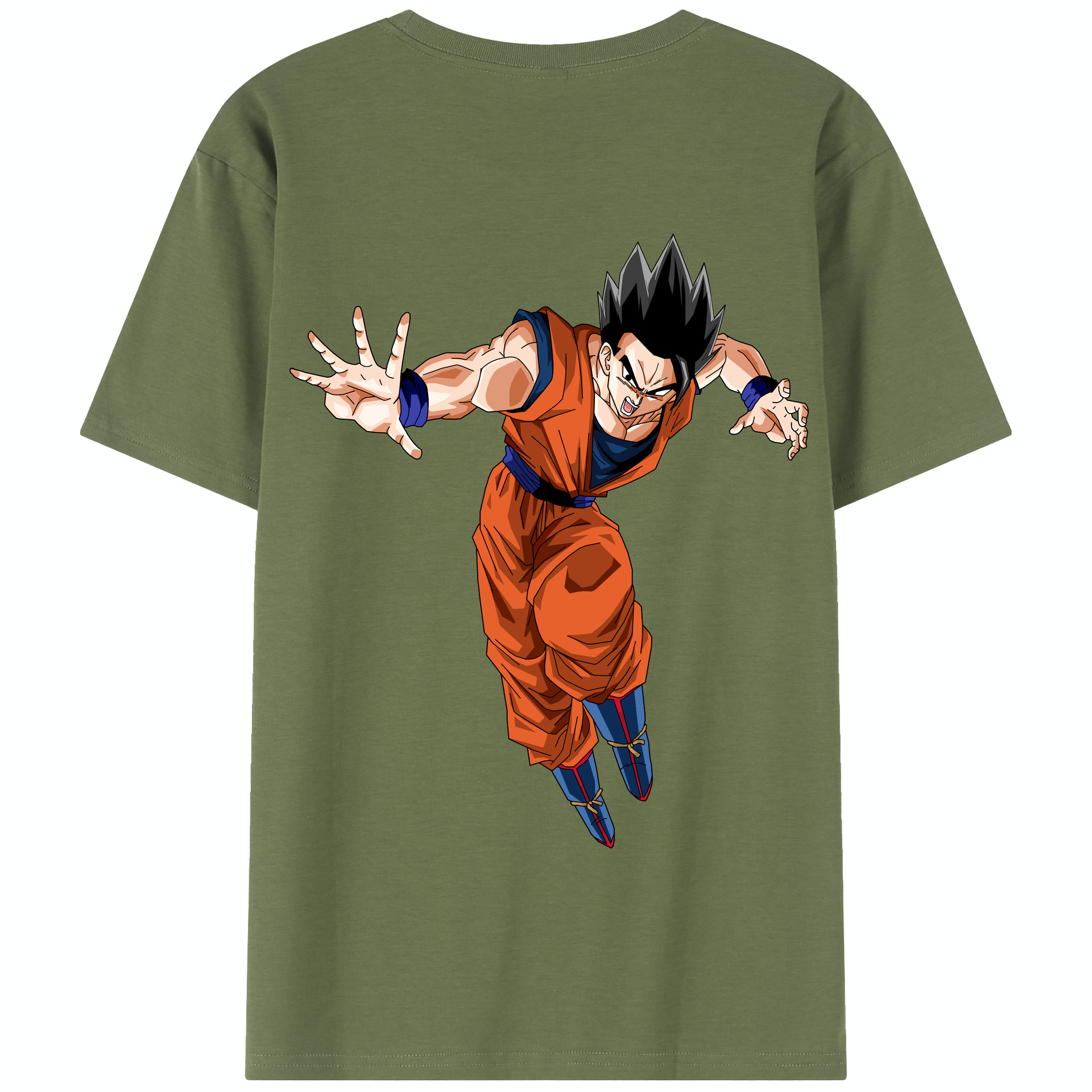 （画像用） ドラゴンボール 孫 悟飯（そんごはん）DRAGON BALL Son Gohan 綿100％半袖Tシャツ（背面プリント）